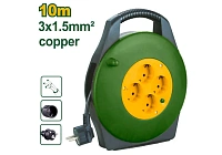 Derulator cablu electric prelungitor pe tambur 10 m 3x1.5 mm² 4 prize Jadever JDEJ8375