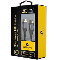 Cablu Video Cablexpert CCBP-HDMI-7.5M, HDMI (M) - HDMI (M), 7,5m, Negru
