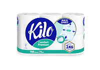 KILO Comfort Premium Hirtie Igienica 1KG 4 straturi, 130 foi(23.4m) 6 role