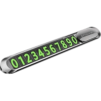 Cartela de parcare Proove Parking Number Plate Metal Lock, Gri inchis