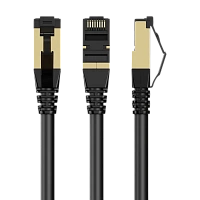 Patch cord Cablexpert PP8-LSZHCU-BK-1.5M, Cat8 S/FTP, 1,5m, Negru