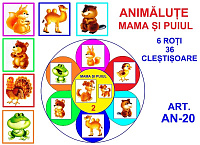 AN-20 Joc cu cleşte Animăluţe - Mama şi puiul