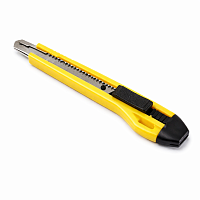 Cutit trafaret 9 mm 4OFFICE cu autofixare, cutter birou lama segmentata, cutit utilitar pentru hartie carton folie, cutter retractabil pentru birou depozit DIY