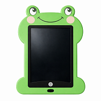 Tableta scris LCD 8.5 inch copii model broscuta, tabla desen electronica reutilizabila cu stylus, ecran negru, functie blocare stergere, jucarie educativa 3+