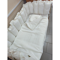 Borduri de protecție pentru pătuc Ivory cu volănașe+Codiță Ivory