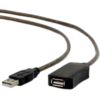 Cablu prelungitor Cablexpert UAE-01-5M, USB Type-A (M)/USB Type-A (F), 5m, Negru