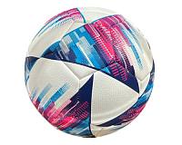 Minge fotbal alba albastru roz, design modern abstract, sport teren sala parc