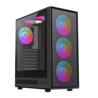 Carcasă PC Gamemax Storm 2 AB, Midi-Tower, Fără PSU, Negru