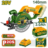 Ferăstrău circular manual cu acumulator 20V 140mm + 1 ac.; Jadever