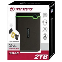 HDD portabil extern Transcend StoreJet 25M3C, 2 TB, Iron Gray (TS2TSJ25M3C)
