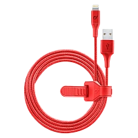 Cablu încărcare și sincronizare Cellularline Satellite MFI, USB Type-A/Lightning, 1m, Roșu