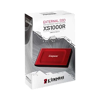 SSD portabil extern Kingston XS1000, 1 TB, Roșu (SXS1000R/1000G)
