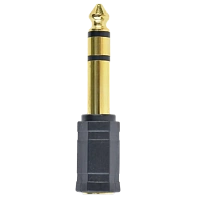 Audio Adaptor Cablexpert A-6.35M-3.5F, 6.35mm 3-pin (M) - 3.5mm 3-pin (F), Negru