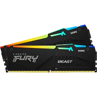 Memorie RAM Kingston FURY Beast RGB, DDR5 SDRAM, 6400 MHz, 32GB, KF564C32BBEAK2-32